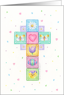 Friend Easter Cross Patchwork Special Joys and Blessings card