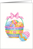 Easter Christian Pretty Little Easter Egg Basket Special Joy Blessings card