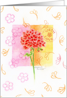 Birthday With Love Geranium Special Beautiful card