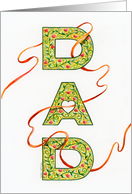 Birthday Dad Designing Letters Wonderful Day Special As You card