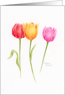 Thinking of You Vibrant Tulips Bright and Beautiful Blessings card