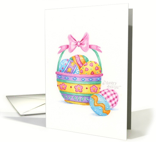 Coronavirus Easter Eggs Pretty Little Basket Joys and Blessings card