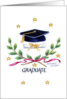 Religious Graduation Victory Emblem God Bless You Graduate card