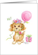 Birthday Flower Puppy Celebration You Are So Sweet card