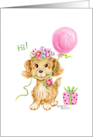 Christian Birthday Flower Puppy Blessings You Are So Sweet card