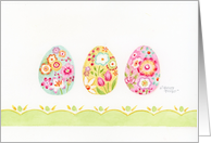 Easter Three Decorative Easter Eggs Special Surprises in Spring card