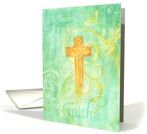 Ash Wednesday Wood Cross Prayerful Reflection Hope Faith card