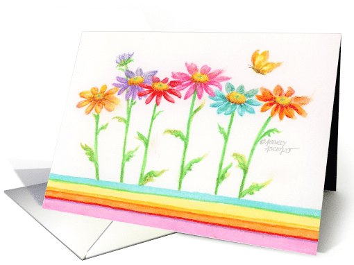 Birthday Rainbow Daisies Beautiful Day Love Happiness card (1836874)