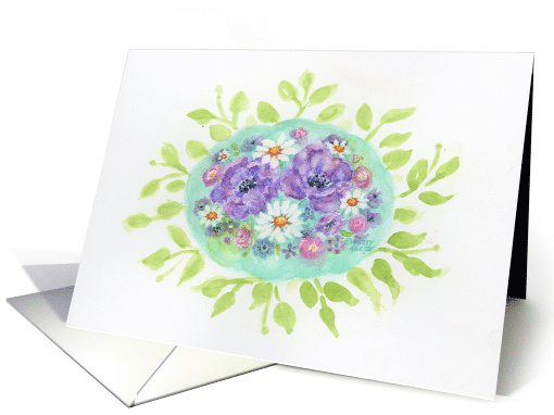 Thinking of You Floral Scalloped Emblem Caring Thoughts... (1853162)