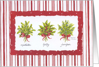 Christmas Winter Bouquets Merry Christmas Joy Happiness New Year card