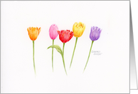 Birthday Colorful Floral Tulips Special Celebration All About You card