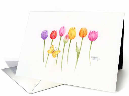 Easter Christian Blessings Garden Tulips Joy Happiness... (1908514)