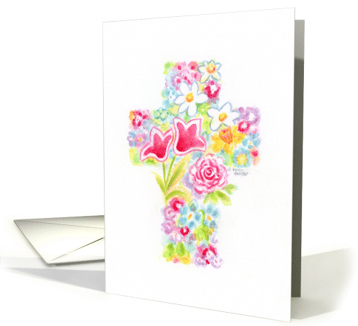 Birthday Cross Spring Floral Joys Blessings Beautiful Day... (1912336)