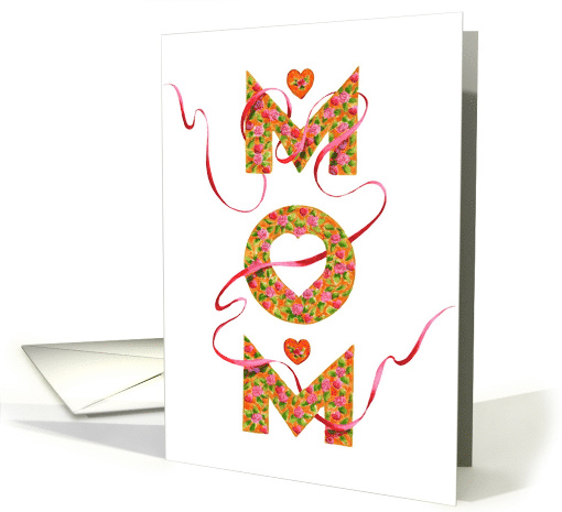 Christian Mother's Day MOM Hearts Roses Thank God For You card
