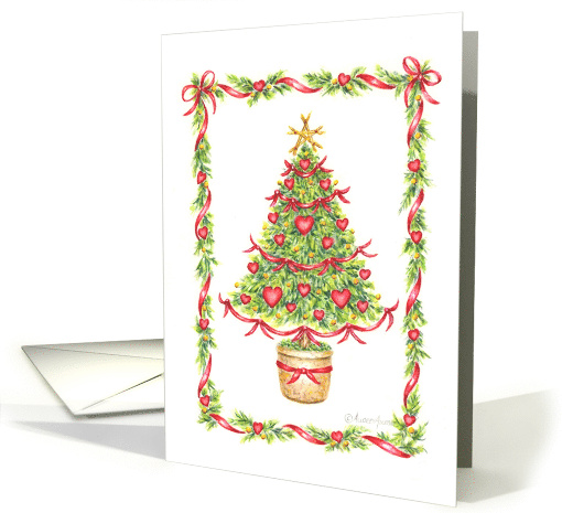 Christmas Country Heart Tree Joy Love Happiness card (685664)