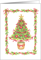 Christmas Country Heart Tree Joy Love Happiness card