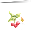 Thank You For Your Kindness Cherries Butterfly Means So Much card