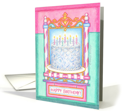 Birthday Princess Party Cake Celebrate Enjoy Sweet as You card