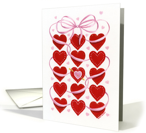 Valentine's Day Maze of Red Hearts card (982887)