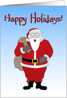 Happy Holidays Santa card