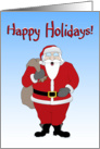 Happy Holidays Santa card