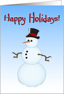 Happy Holidays Snowman card