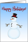 Happy Holidays Snowman card