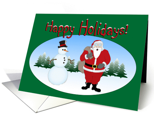 Happy Holidays! Oval card (110241)
