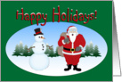 Happy Holidays! Oval card