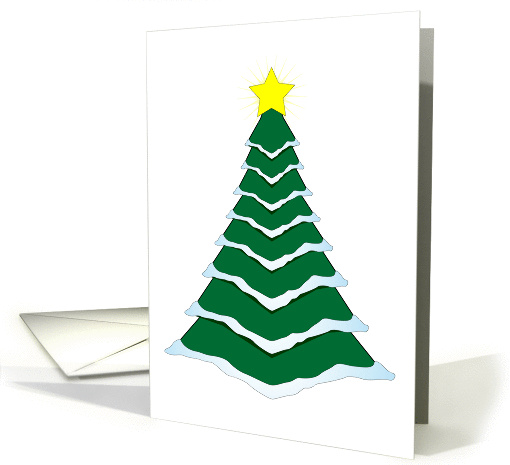 Christmas Tree (white) card (112723)