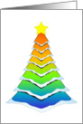 Christmas Tree (rainbow/white) card