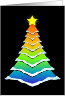 Christmas Tree (rainbow/black) card