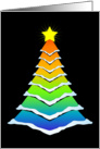 Christmas Tree (rainbow/black) card