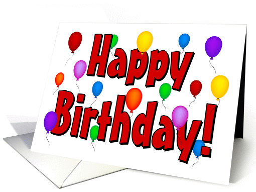 Happy Birthday Balloons card (115294)