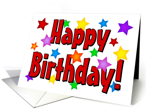 Happy Birthday Stars card (115635)