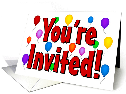 You're Invited (Balloon) card (117846)