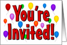 You’re Invited (Balloon) card