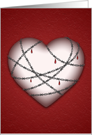 Heart (Barbed-Blank inside) card