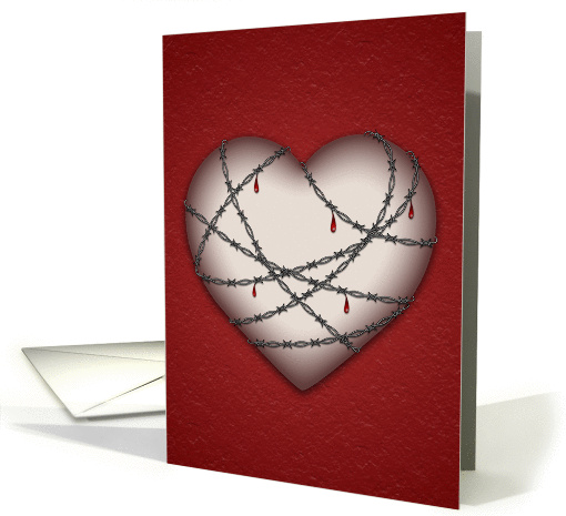Heart2 (Barbed-Blank inside) card (122417)