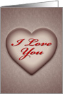 Heart (I love you) card