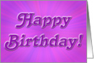 Happy Birthday (purple) card