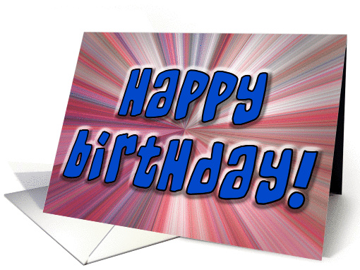 Happy Birthday (blue) card (124201)