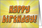 Happy Birthday (orange) card