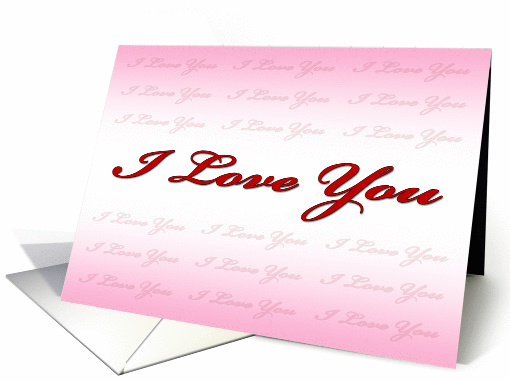 I Love You (pink) card (132296)