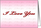 I Love You (pink) card