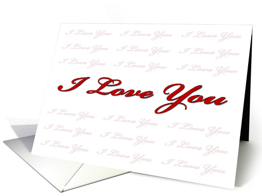 I Love You (white) card (132302)