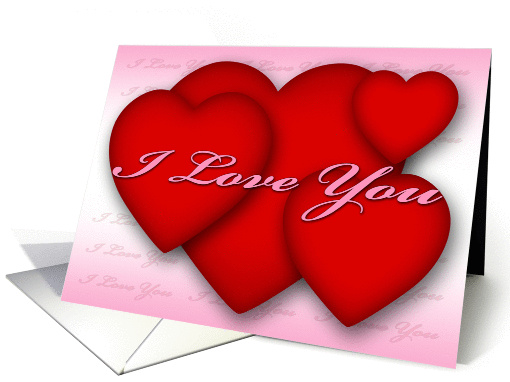 I Love You (hearts) card (132342)