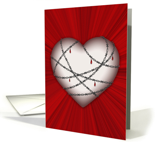 Heart3 (barbed heart) card (132550)
