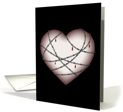 Heart (barbed heart) card (132554)