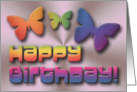 Butterfly Birthday Rainbow card